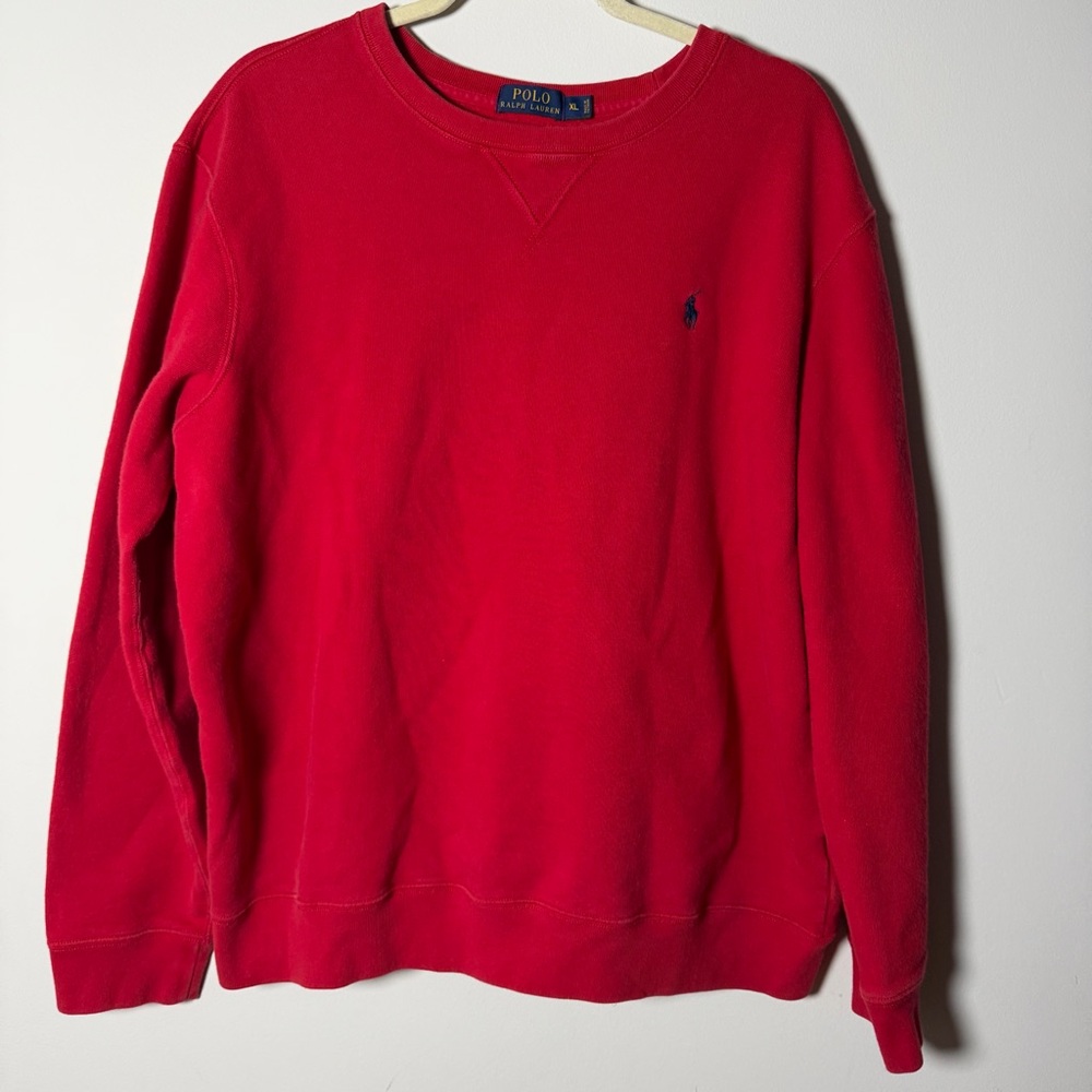 Polo by Ralph Lauren Men's XL Red Crewneck Sweater